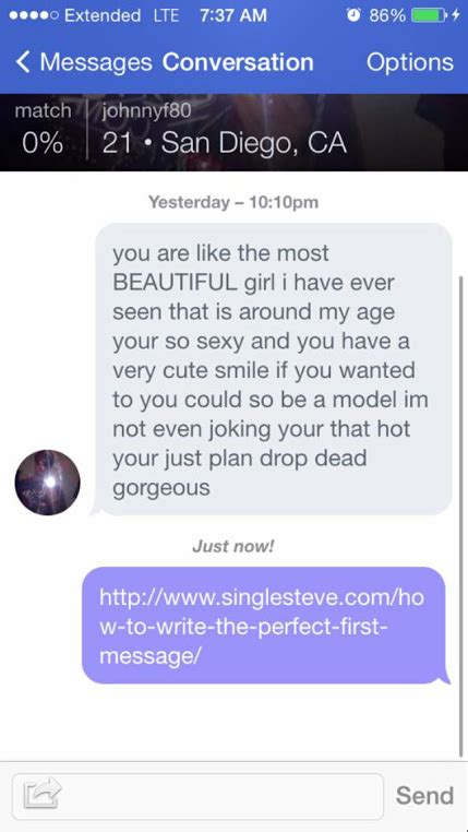 first message to a guy on a dating site